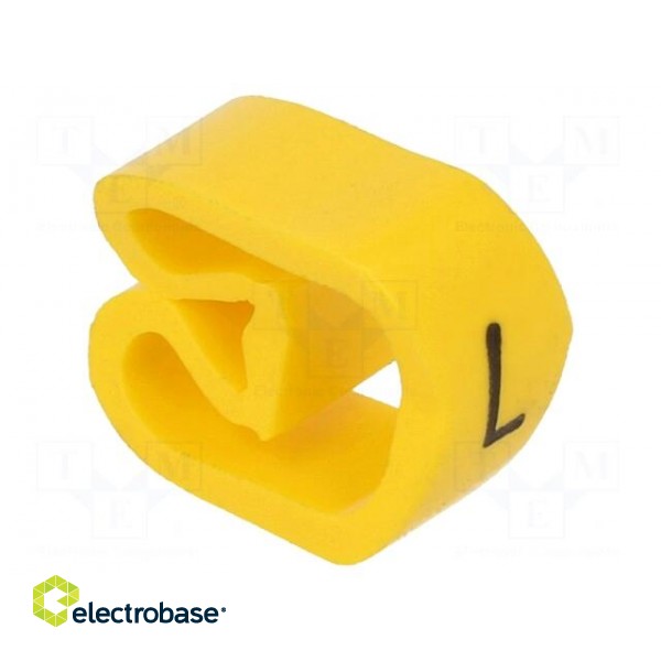 Markers | Marking: L | 8÷16mm | PVC | yellow | -30÷80°C | leaded | CLI C