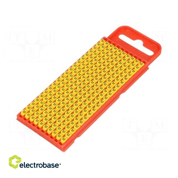 Markers for cables and wires | Label symbol: M | 2÷2.8mm | yellow