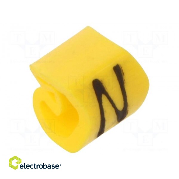 Markers | Marking: N | 1.3÷3mm | PVC | yellow | -30÷80°C | leaded | CLI C