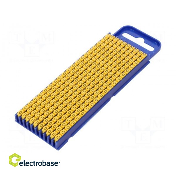 Markers for cables and wires | Label symbol: O | 2.8÷3.8mm | yellow