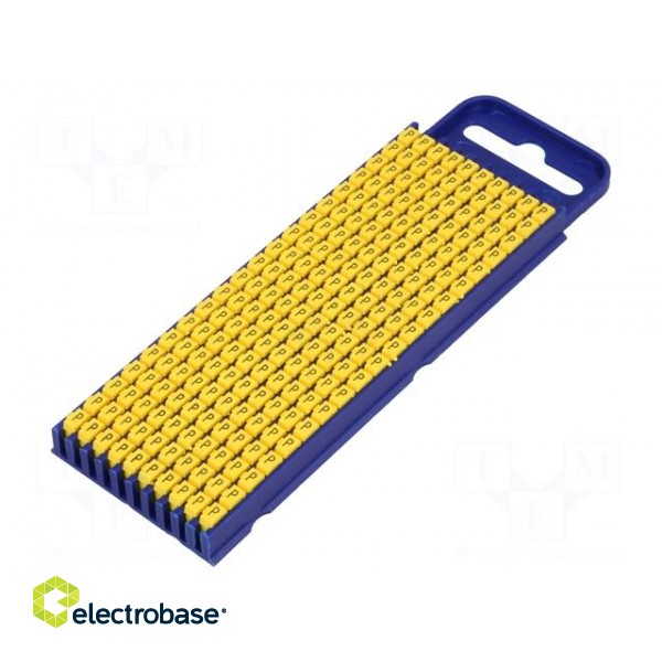 Markers for cables and wires | Label symbol: P | 2.8÷3.8mm | yellow