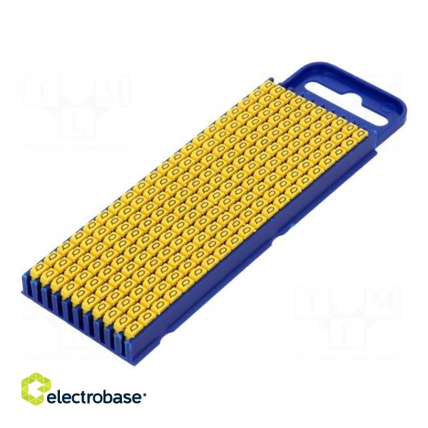 Markers for cables and wires | Label symbol: Q | 2.8÷3.8mm | yellow