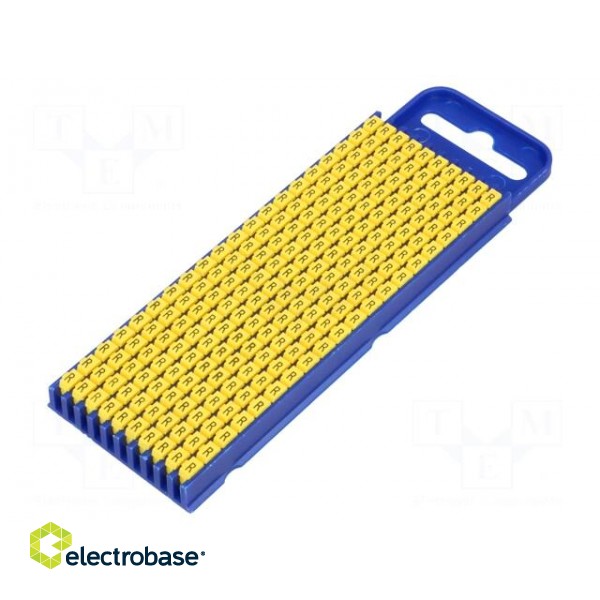 Markers for cables and wires | Label symbol: R | 2.8÷3.8mm | yellow