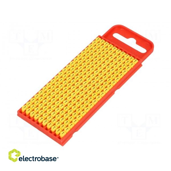 Markers for cables and wires | Label symbol: T | 2÷2.8mm | yellow