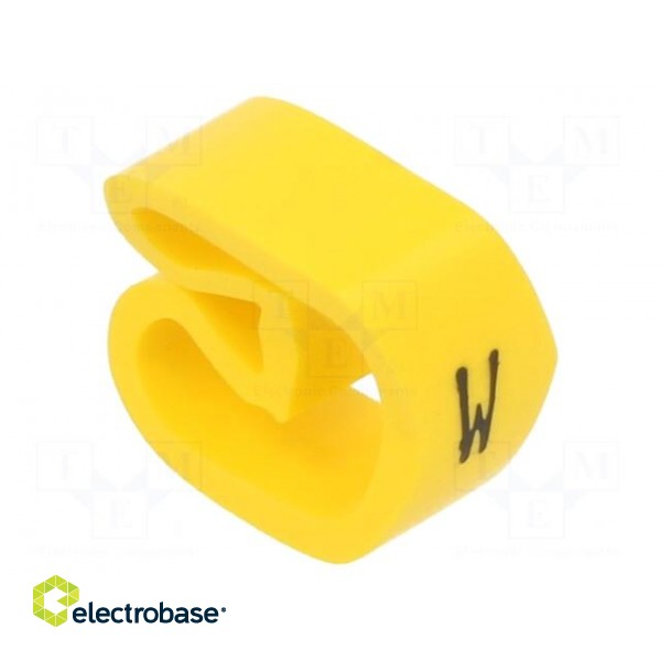 Markers | Marking: W | 8÷16mm | PVC | yellow | -30÷60°C | leaded | PA-3