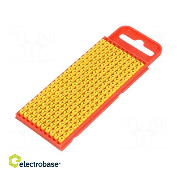 Markers for cables and wires | Label symbol: Y | 2÷2.8mm | yellow