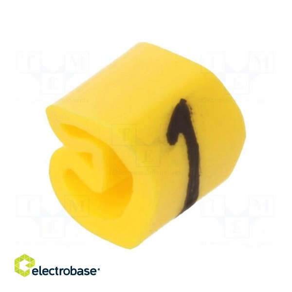 Markers | Marking: 1 | 1.3÷3mm | PVC | yellow | -30÷80°C | leaded | CLI C