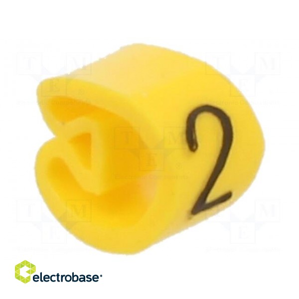 Markers | Marking: 2 | 2.5÷5mm | PVC | yellow | -30÷60°C | leaded | PA-1