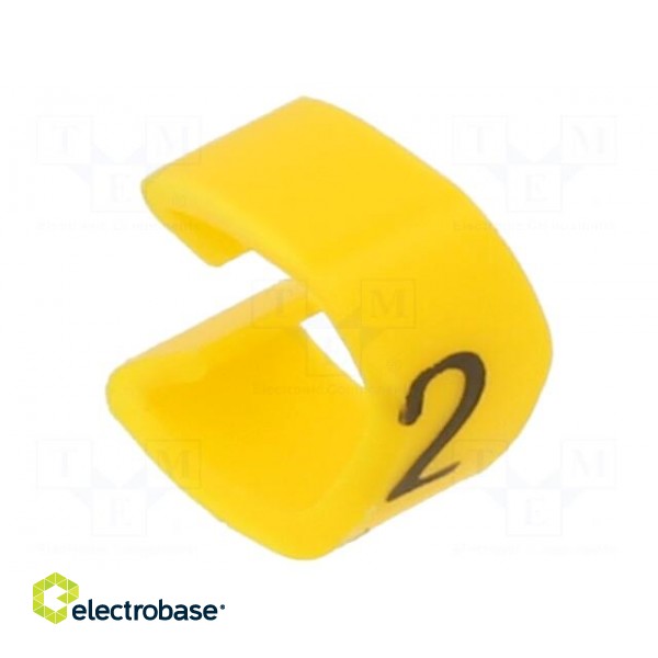 Markers | Marking: 2 | 4÷5mm | PVC | yellow | -30÷80°C | push-in | CLI O