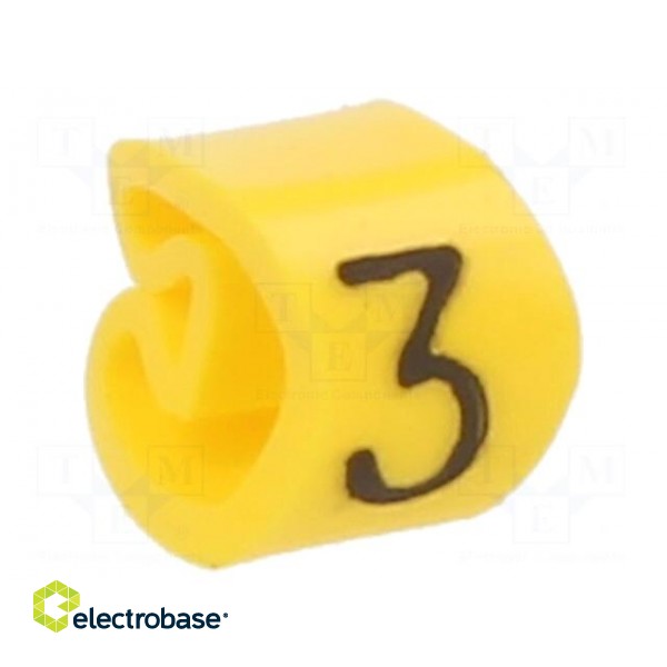 Markers | Marking: 3 | 2.5÷5mm | PVC | yellow | -30÷60°C | leaded | PA-1