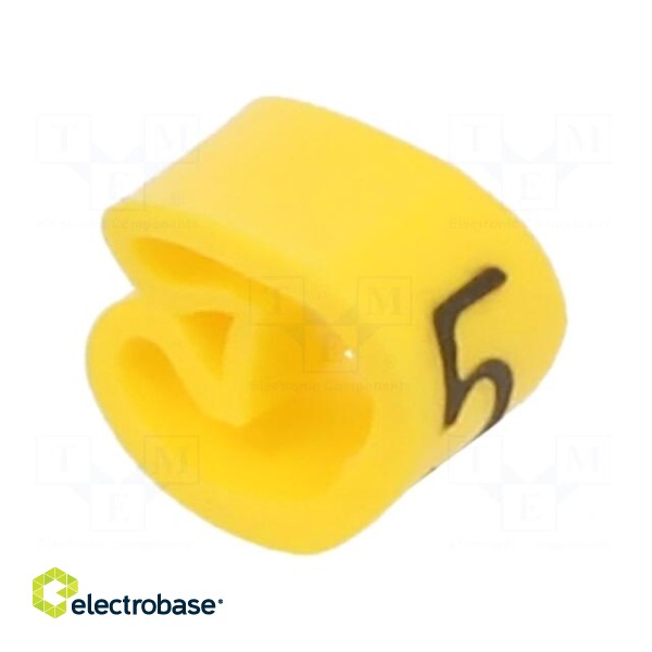 Markers | Marking: 5 | 2.5÷5mm | PVC | yellow | -30÷60°C | leaded | PA-1