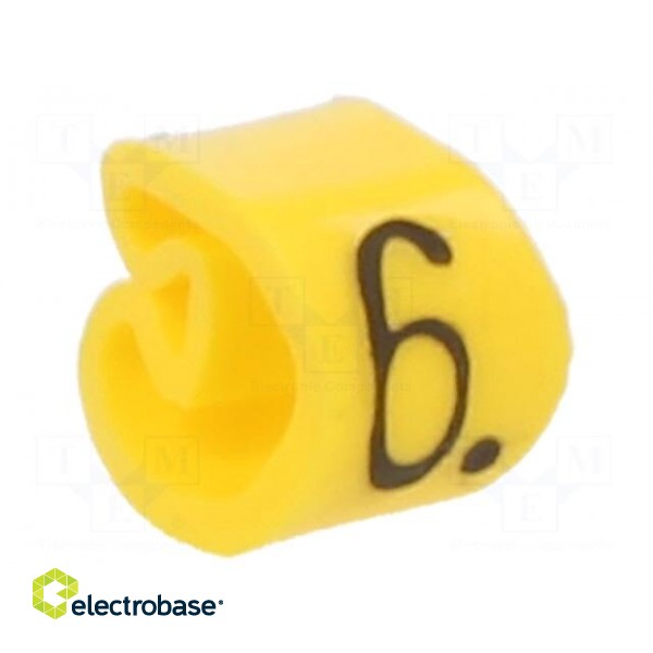 Markers | Marking: 6 | 2.5÷5mm | PVC | yellow | -30÷60°C | leaded | PA-1
