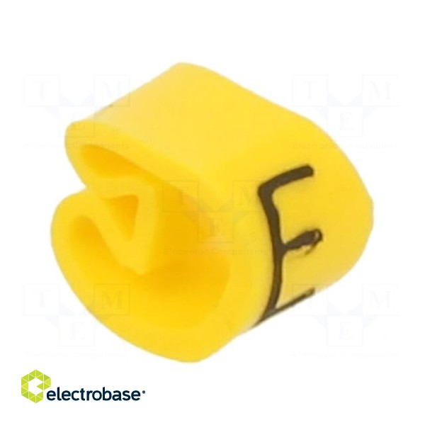 Markers | Marking: E | 2.5÷5mm | PVC | yellow | -30÷80°C | leaded | CLI C