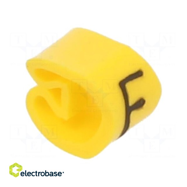 Markers | Marking: F | 2.5÷5mm | PVC | yellow | -30÷60°C | leaded | PA-1