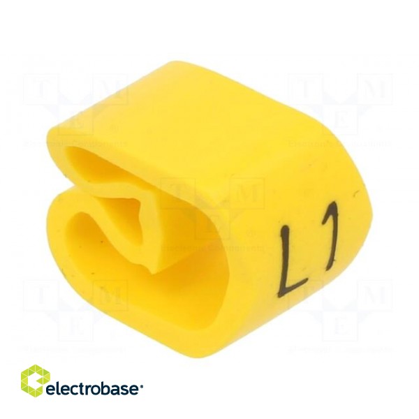 Markers | Marking: L1 | 8÷16mm | PVC | yellow | -30÷60°C | leaded | PA-3