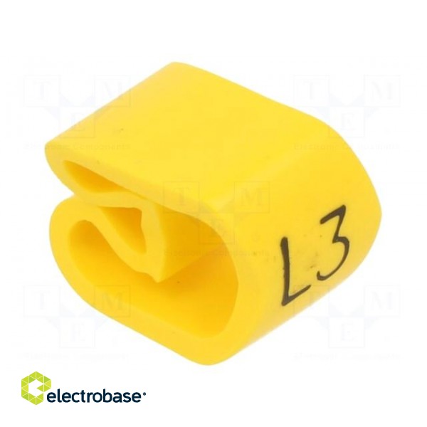 Markers | Marking: L3 | 8÷16mm | PVC | yellow | -30÷60°C | leaded | PA-3