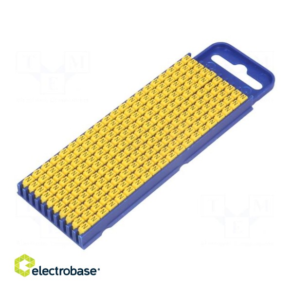 Markers for cables and wires | Label symbol: N | 2.8÷3.8mm | yellow