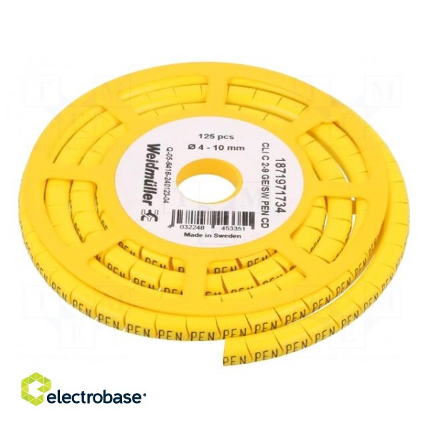 Markers | Marking: PEN | 4÷10mm | PVC | yellow | -30÷80°C | leaded | CLI C