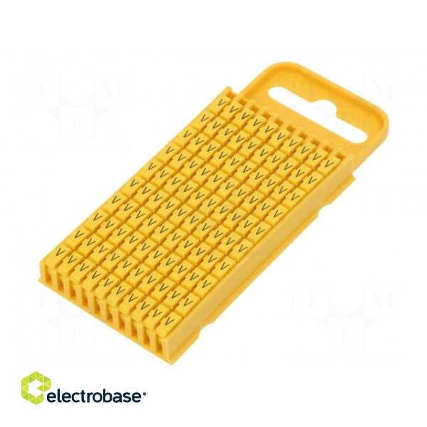 Markers | Marking: V | 4.3÷5.3mm | polyamide | yellow | -40÷85°C | WIC