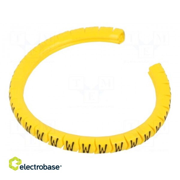Markers | Marking: W | 1.3÷3mm | PVC | yellow | -30÷60°C | leaded | PA-02
