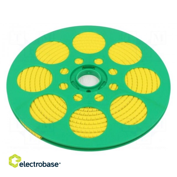 Markers | Marking: W | 2÷5mm | PVC | yellow | -65÷105°C | leaded | HGDC2-5 paveikslėlis 1