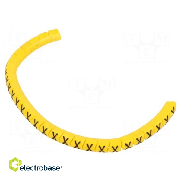 Markers | Marking: X | 1.3÷3mm | PVC | yellow | -30÷60°C | leaded | PA-02