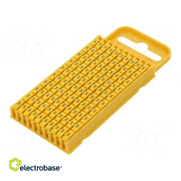 Markers | Marking: X | 4.3÷5.3mm | polyamide | yellow | -40÷85°C | WIC