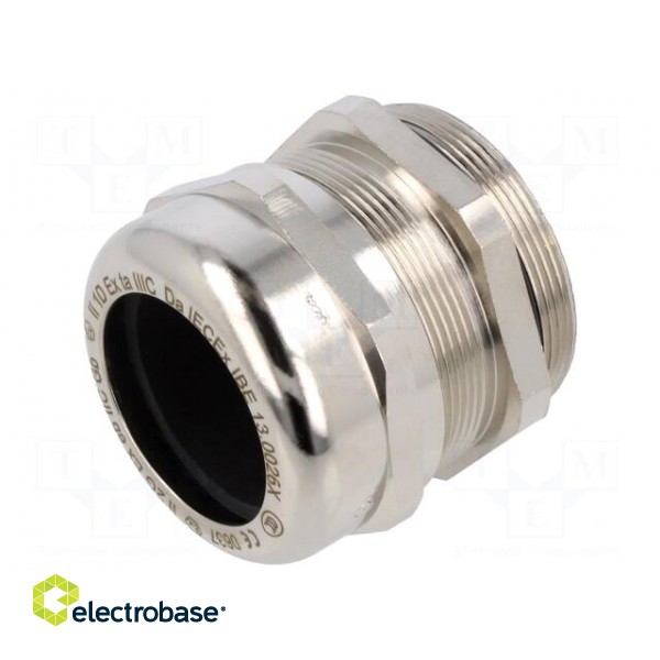 Cable gland | M50 | 1.5 | IP68 | brass | metallic