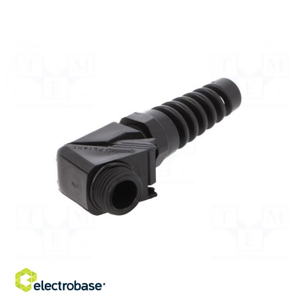 Cable gland | angular,with strain relief | M16 | 1.5 | IP68 | black paveikslėlis 2
