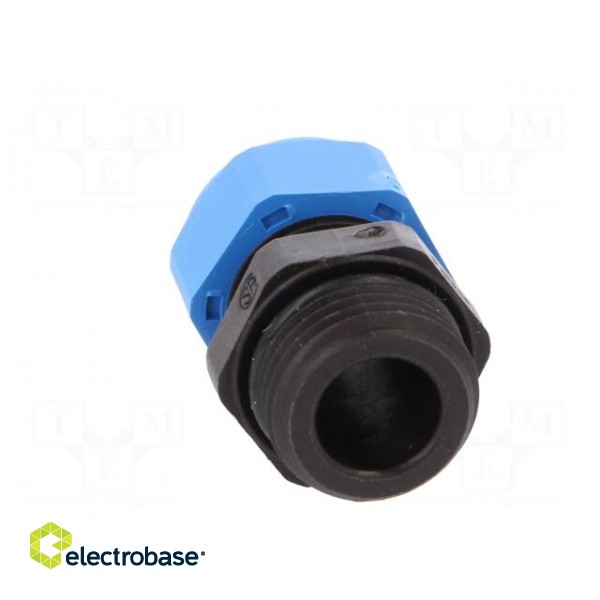 Cable gland | M16 | 1,5 | IP68 | Mat: polyamide | black-blue фото 5