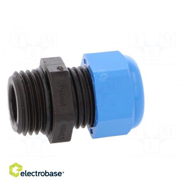 Cable gland | M16 | 1,5 | IP68 | Mat: polyamide | black-blue фото 7