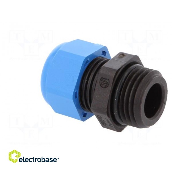 Cable gland | M16 | 1,5 | IP68 | Mat: polyamide | black-blue фото 4