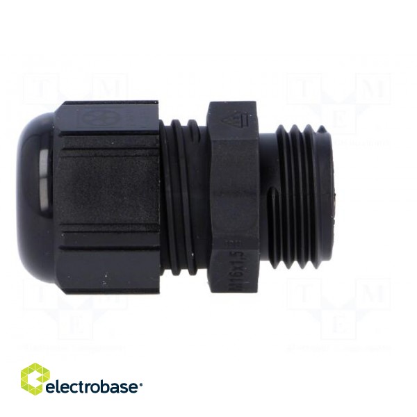 Cable gland | M16 | 1,5 | IP68 | Mat: polyamide | black | UL94V-2 фото 3