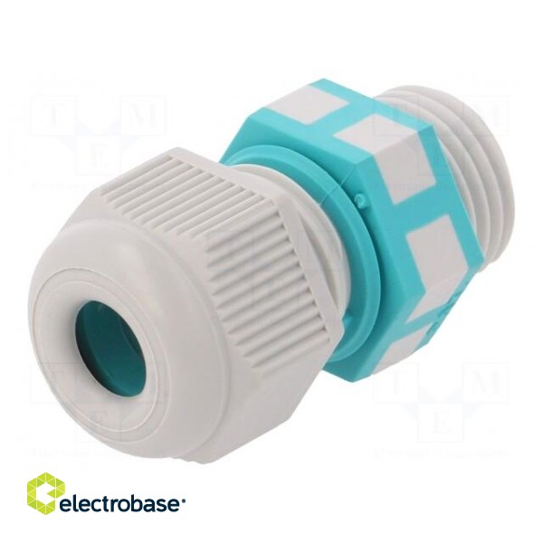 Cable gland | M16 | 1,5 | IP68 | Mat: polyamide | grey | UL94V-2 image 1