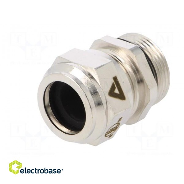 Cable gland | M25 | 1,5 | IP68 | Mat: brass | Body plating: nickel image 2