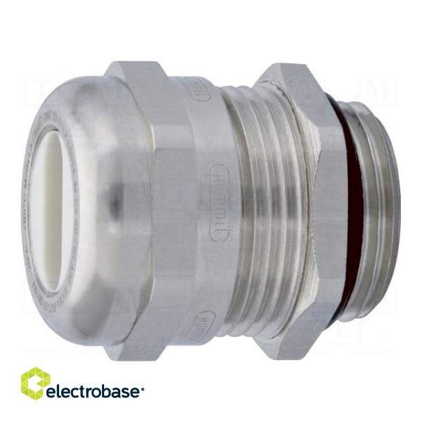 Cable gland | M25 | 1.5 | IP68 | brass | Body plating: nickel | 14x6mm