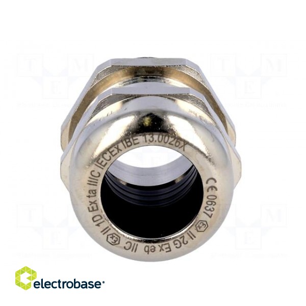 Cable gland | M25 | 1,5 | IP68 | Mat: brass | Body plating: nickel paveikslėlis 9