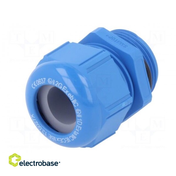 Cable gland | M25 | 1.5 | IP68 | polyamide | blue paveikslėlis 2
