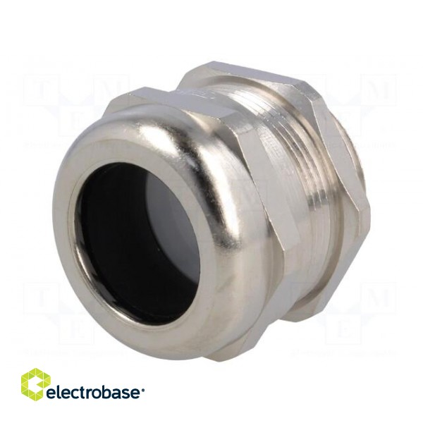 Cable gland | M32 | 1,5 | IP68 | Mat: brass | Body plating: nickel фото 1