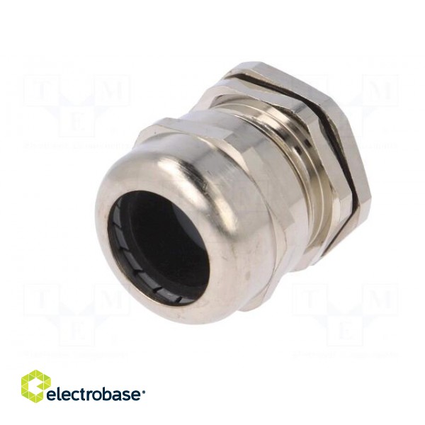 Cable gland | M32 | 1.5 | IP68 | brass | Body plating: nickel | RRPL image 2