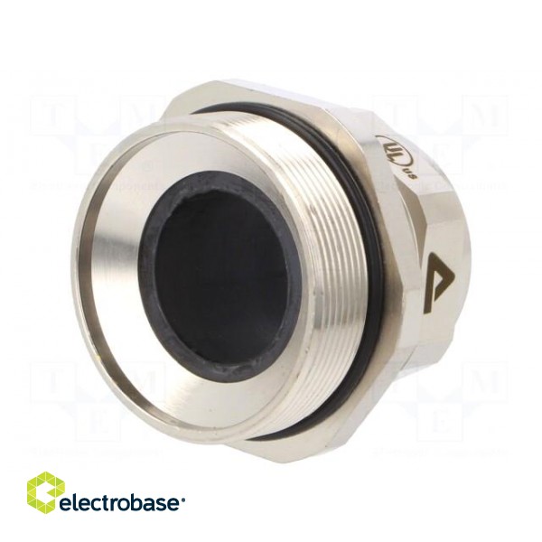 Cable gland | M50 | 1,5 | IP68 | Mat: brass | Body plating: nickel фото 1