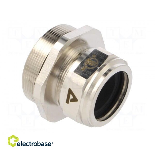 Cable gland | M50 | 1,5 | IP68 | Mat: brass | Body plating: nickel фото 4