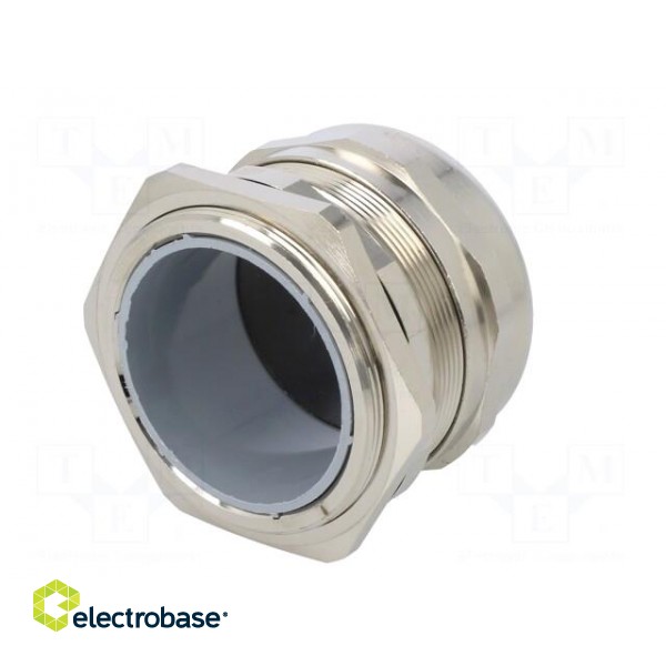 Cable gland | M63 | 1.5 | IP68 | brass | Body plating: nickel | RRPL image 6