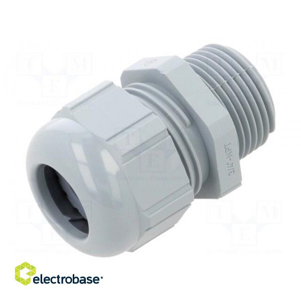 Cable gland | NPT3/4" | IP68 | polyamide | dark grey