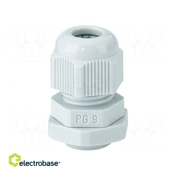 Cable gland | PG9 | IP65 | polyamide | light grey