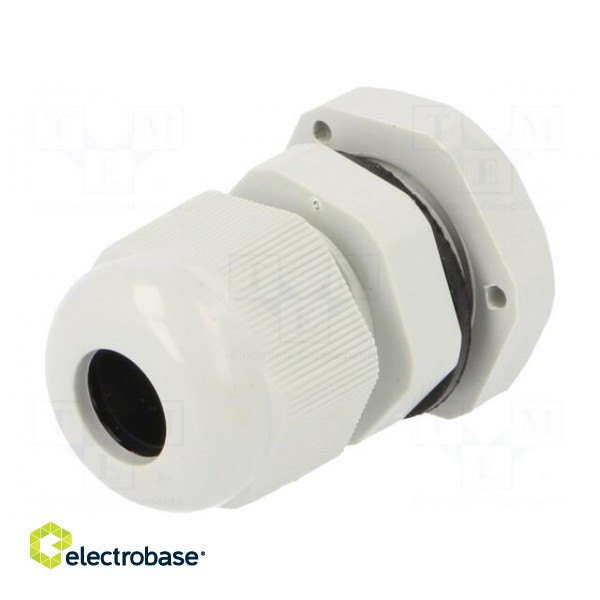 Cable gland | PG9 | IP67 | Mat: polyamide | grey | Conform to: DIN 40430 image 1