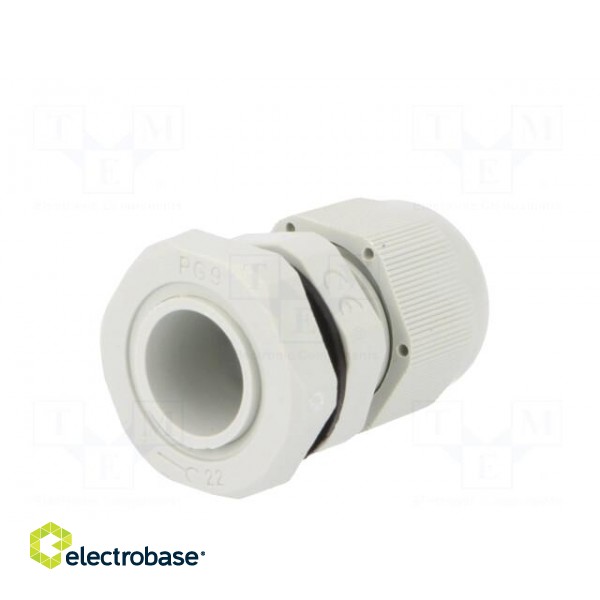 Cable gland | PG9 | IP67 | Mat: polyamide | grey | Conform to: DIN 40430 image 6