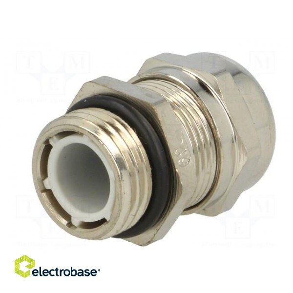 Cable gland | PG9 | IP68 | Mat: brass | Body plating: nickel фото 6