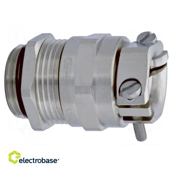Cable gland | with long thread,with earthing | M16 | IP68 | brass