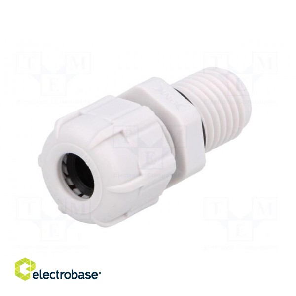 Cable gland | with long thread | M12 | 1.5 | IP68 | polyamide | grey image 2